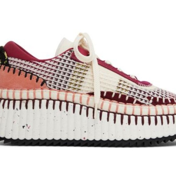 Chloe Nama Leather-trimmed Sneakers - Picture 6 of 6